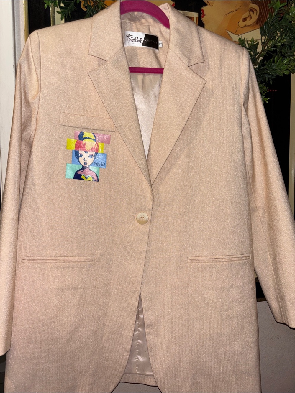 Cream Metallic Tinker Bell Blazer